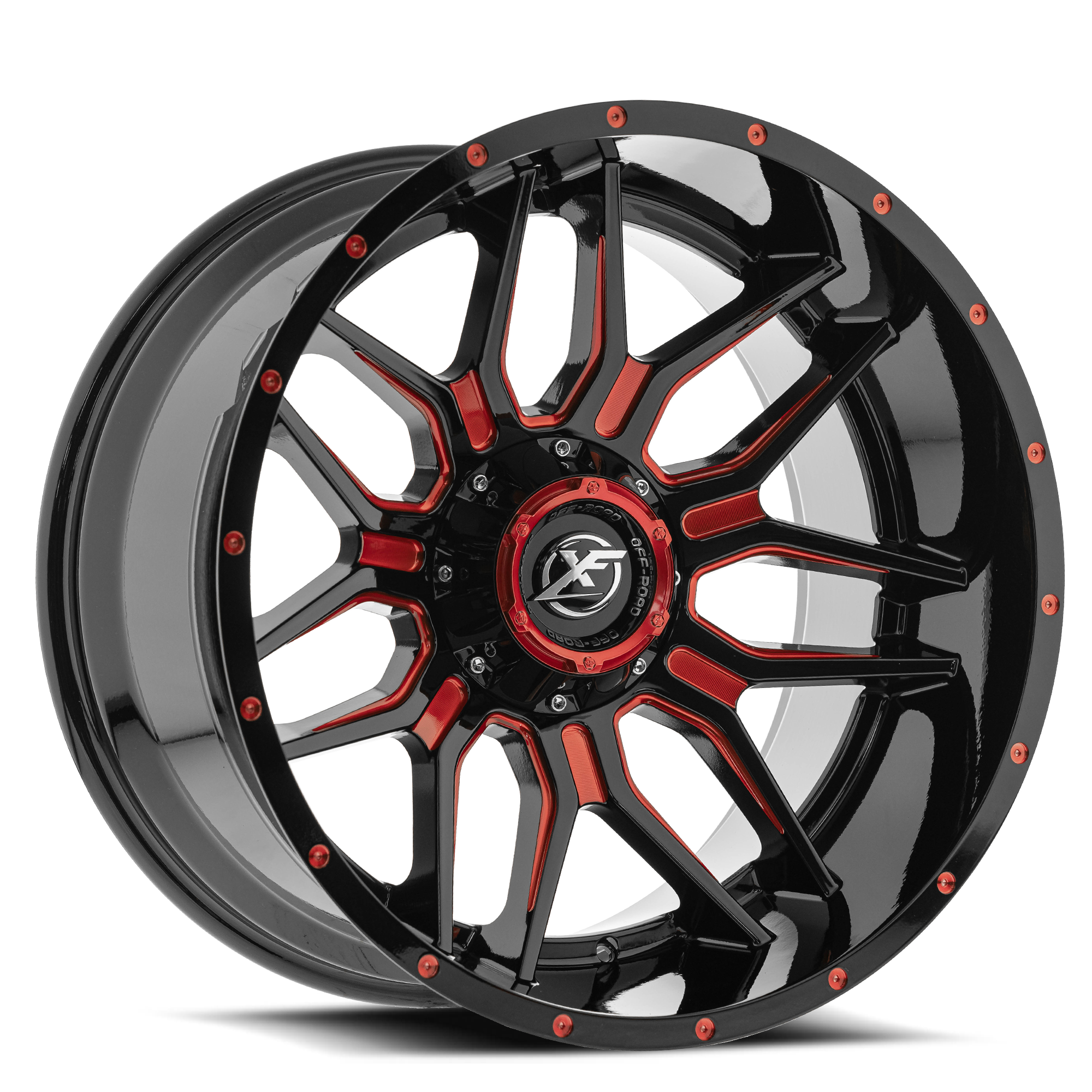 Gloss Black Red Milled