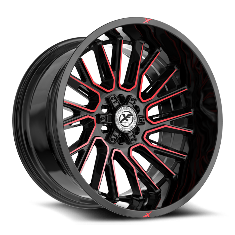 Gloss Black Red Milled