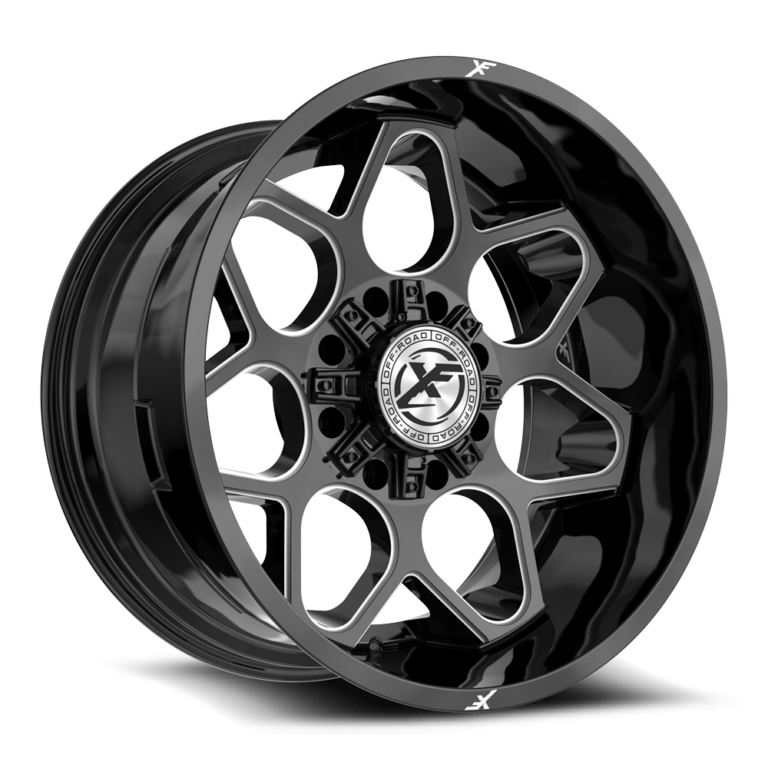 Gloss Black Milled 8 Lug