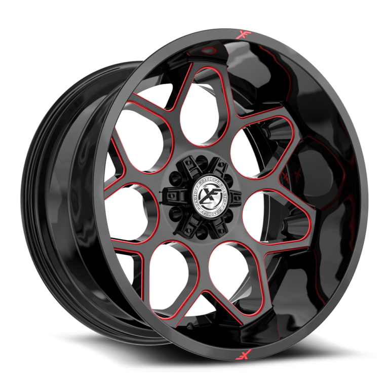 Gloss Black Red Milled