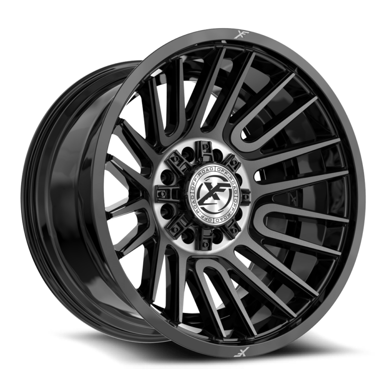 Gloss Black Brushed 8 Lug