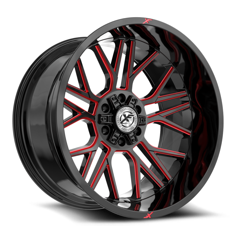 Gloss Black Red Milled