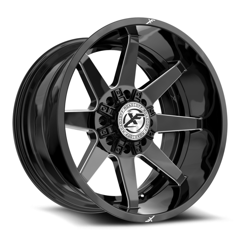 Gloss Black Milled 8 Lug