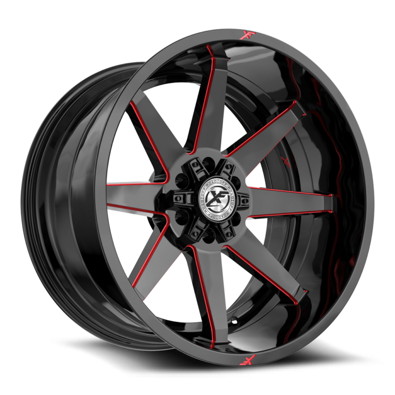 Gloss Black Red Milled