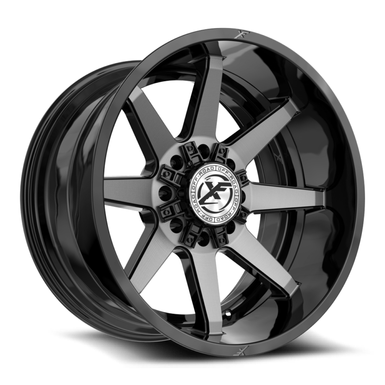 Gloss Black Brushed 8 Lug