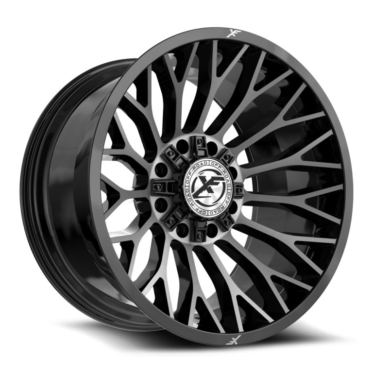 Gloss Black Brushed 8 Lug