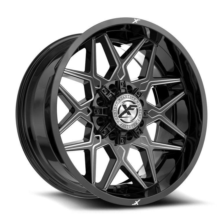Gloss Black Milled 8 Lug
