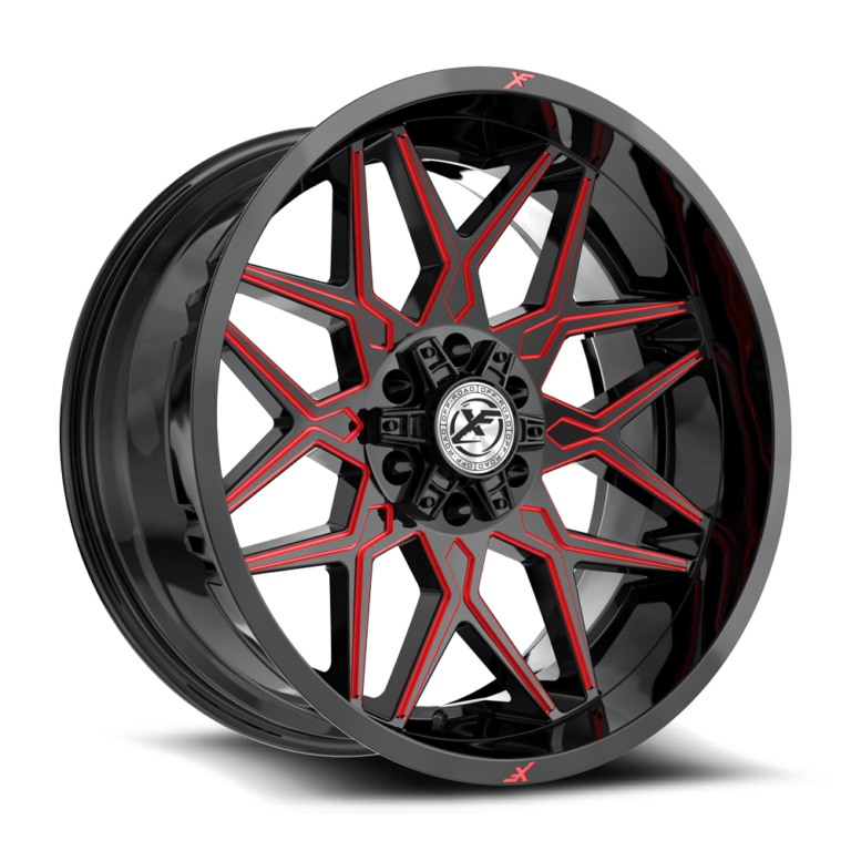 Gloss Black Red Milled