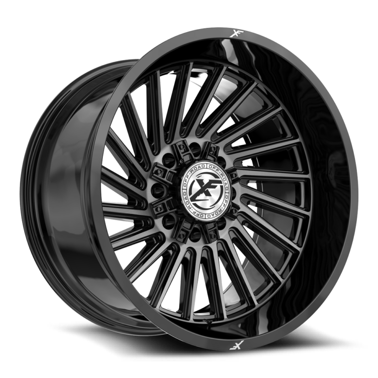 Gloss Black Brushed 8 Lug