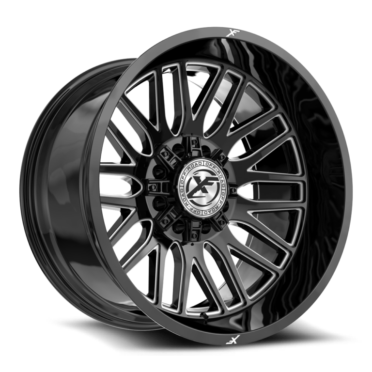 Gloss Black Milled 8 Lug