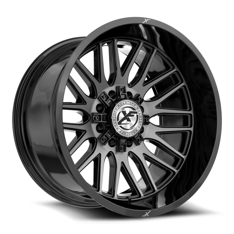 Gloss Black Brushed 8 Lug